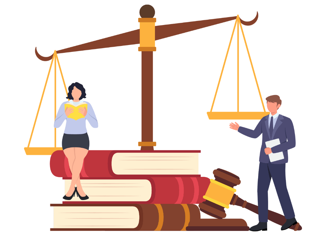A legal gavel resting on a wooden desk next to a "Parenting Guide" document, symbolizing court-mandated education requirements.